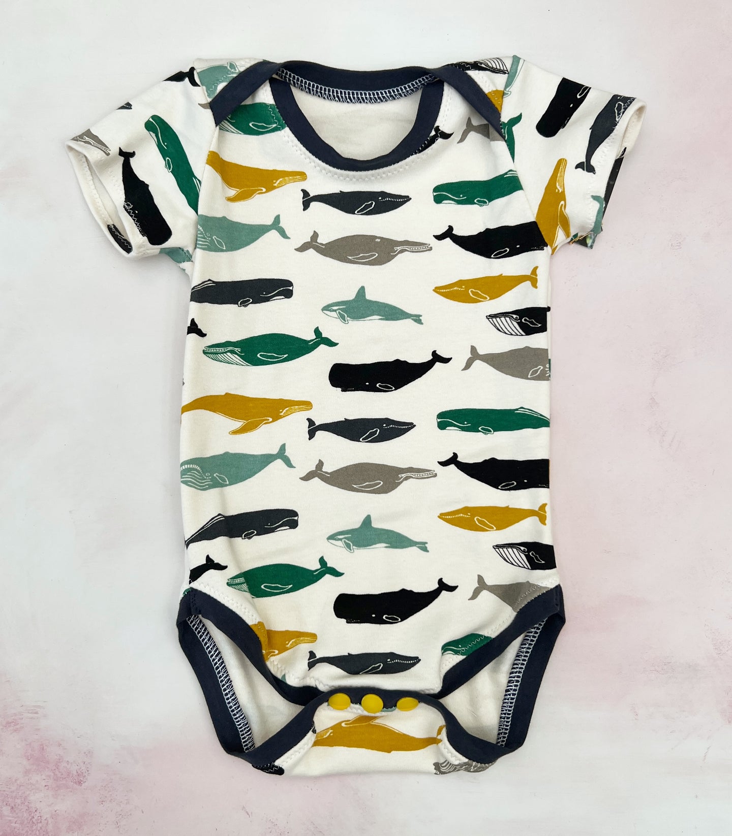 onesie- whales