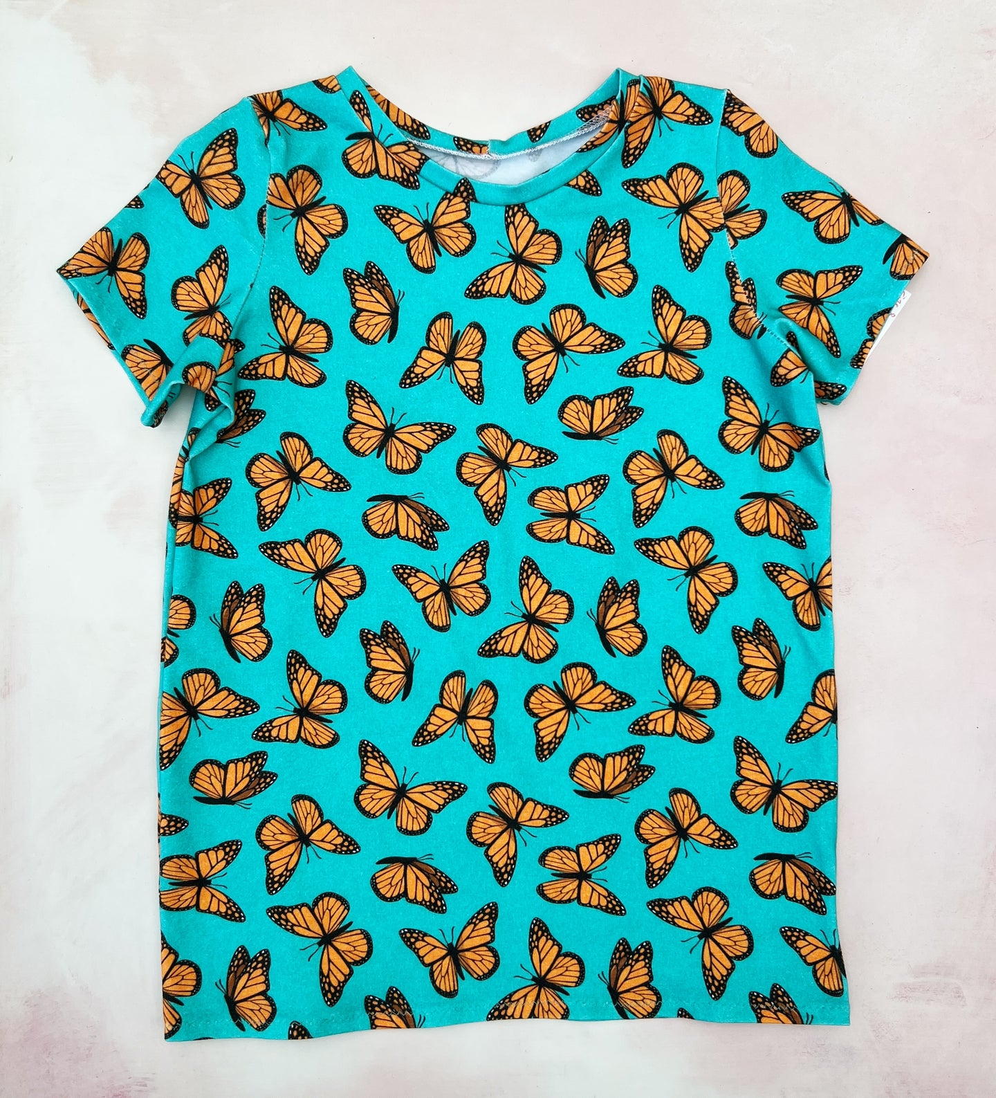 turquoise with monarchs tee