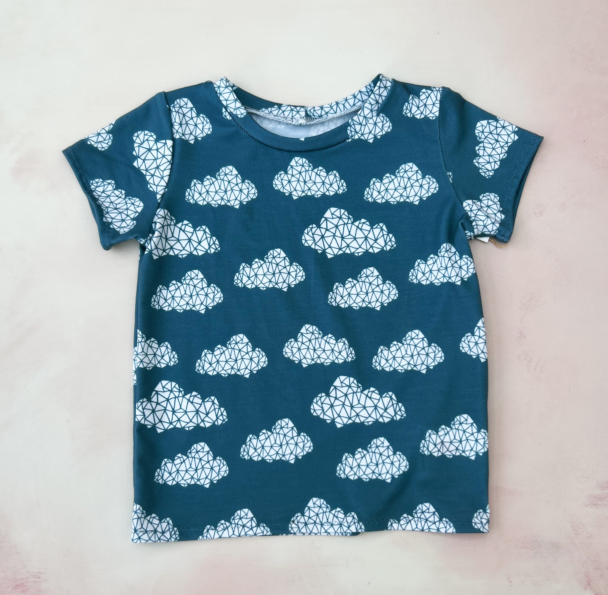 geometric clouds tee