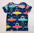 kitty spaceships tee
