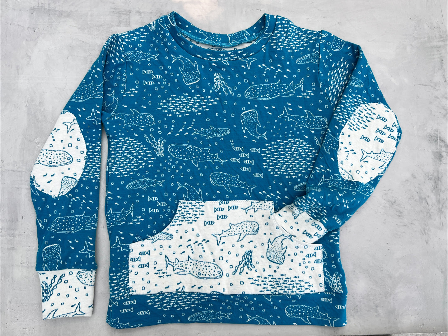 pullover sweater- whale sharks