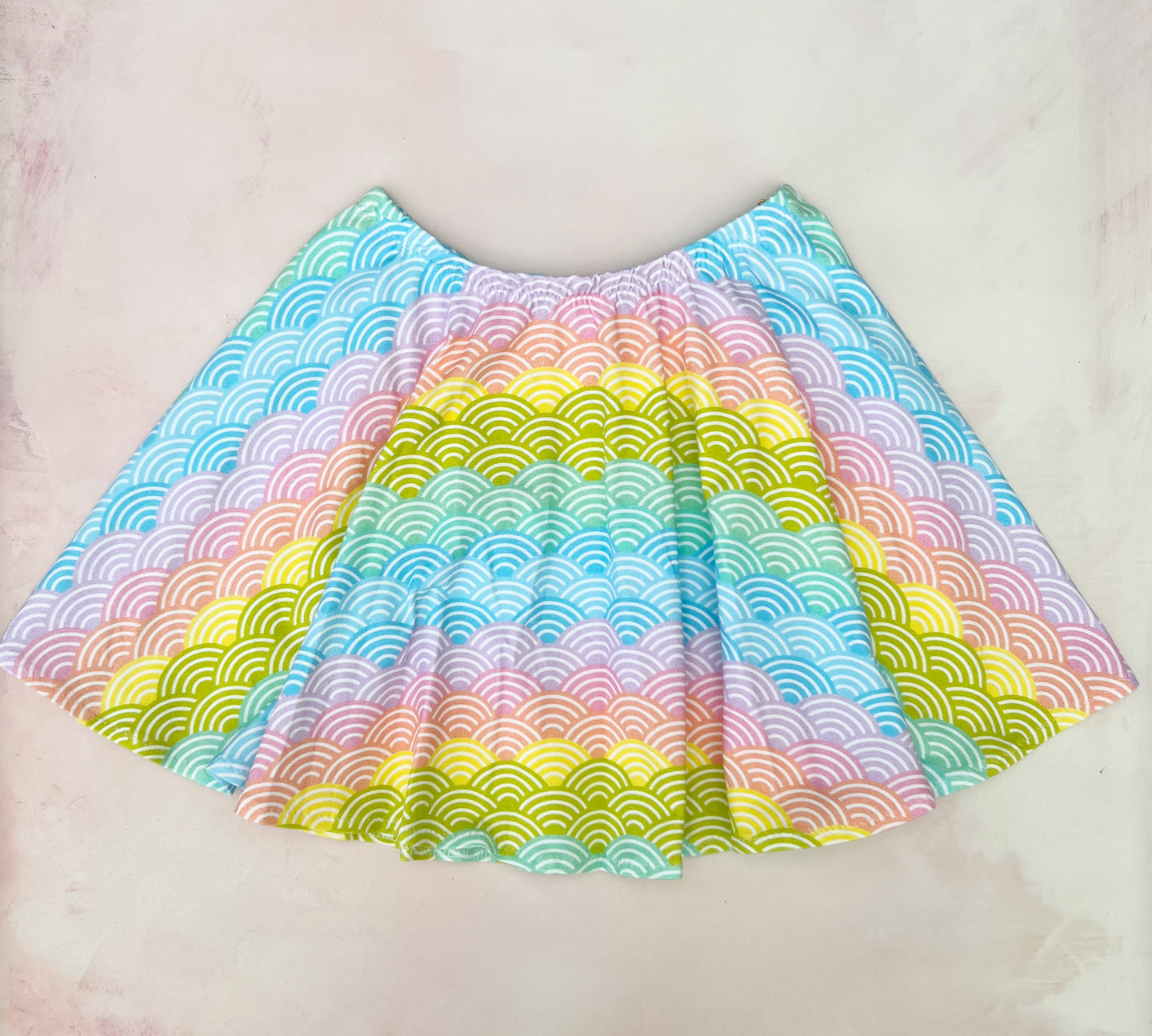 twirl skirt- pastel scallop