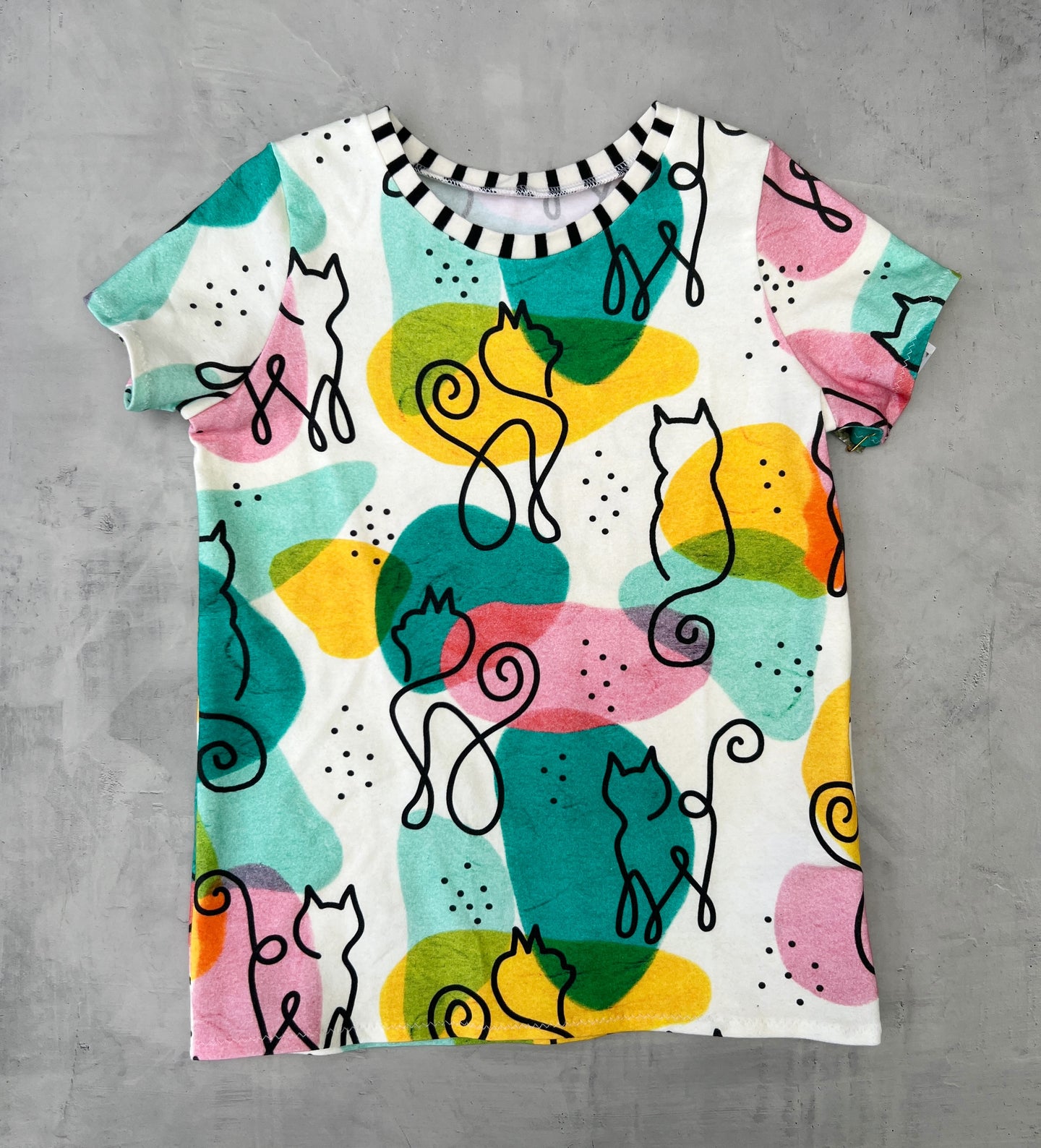 watercolor kitties tee