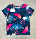 blue and pink umbrellas tee