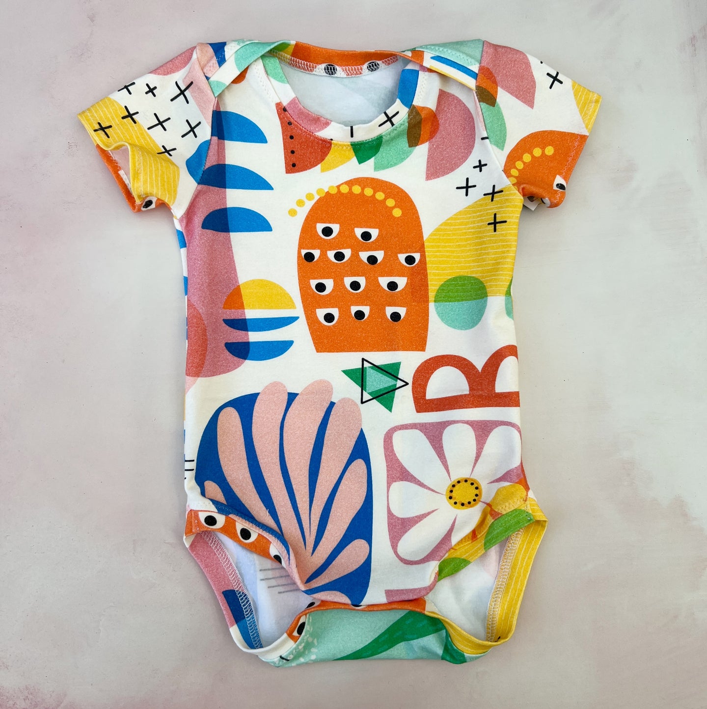 abstract art onesie