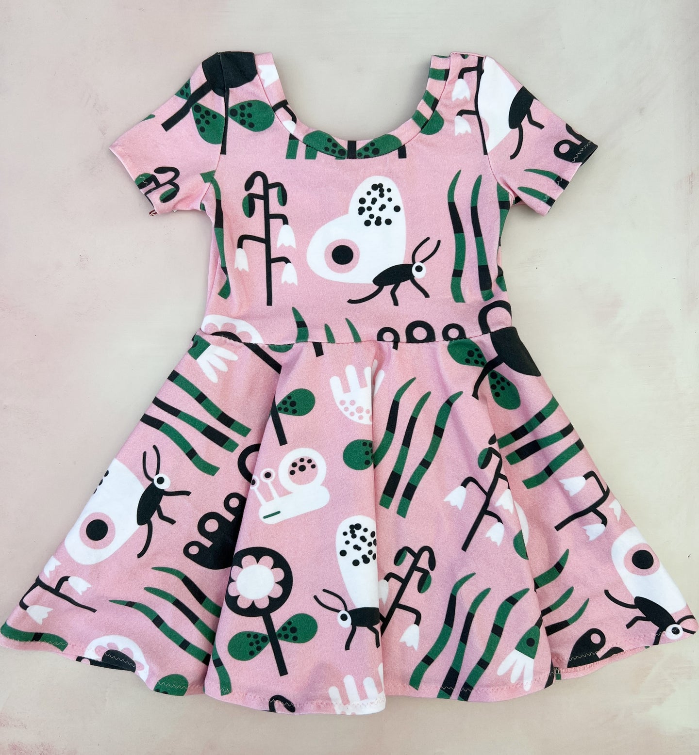 pink bugs and flowers greta dress