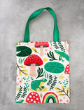 frogs and mushrooms tote