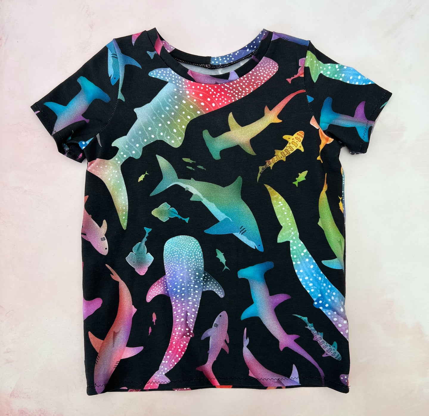 rainbow sharks tee