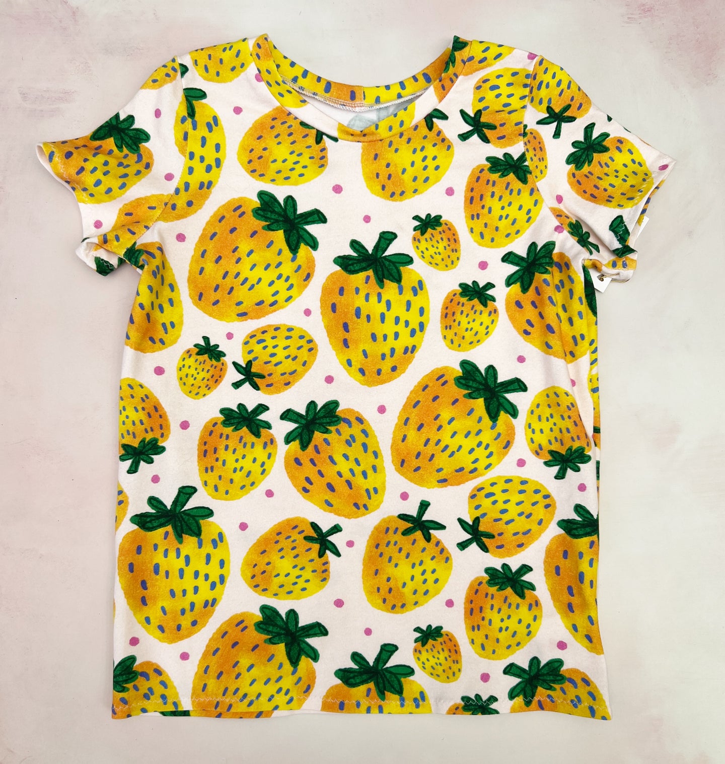 yellow strawberries tee