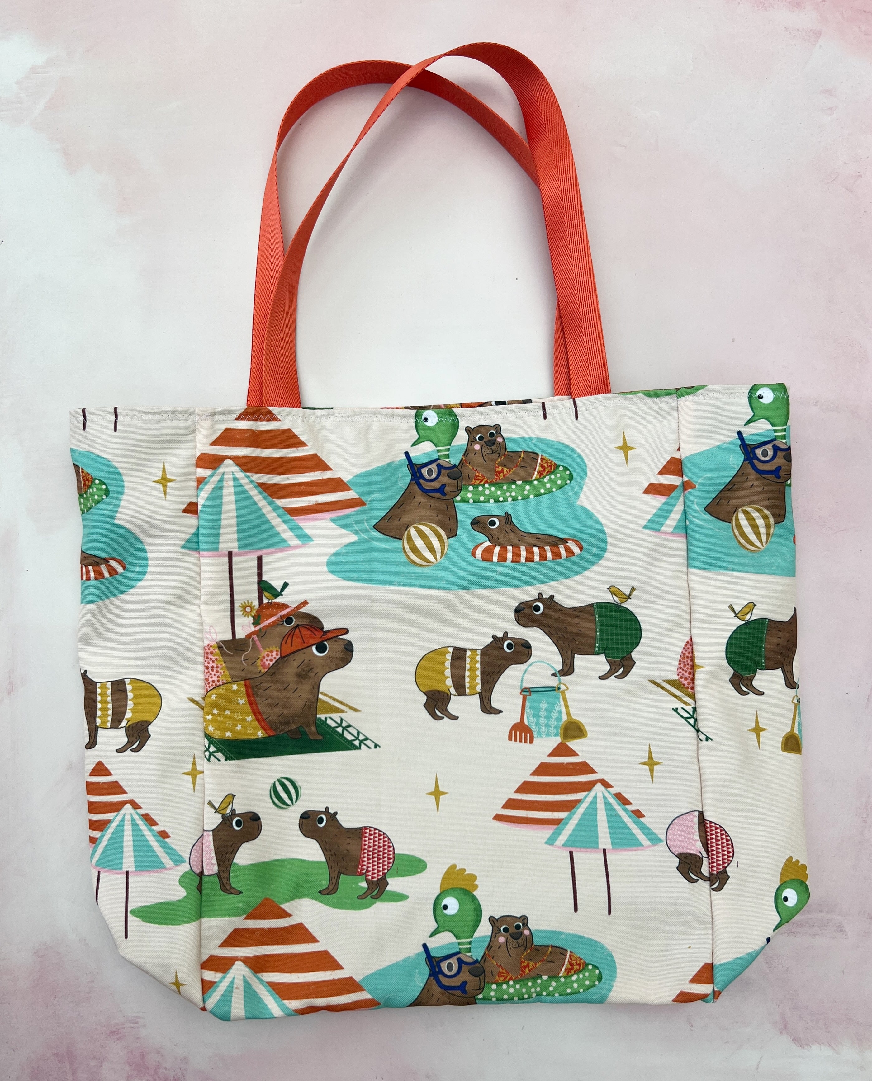 capybara beach party market bag