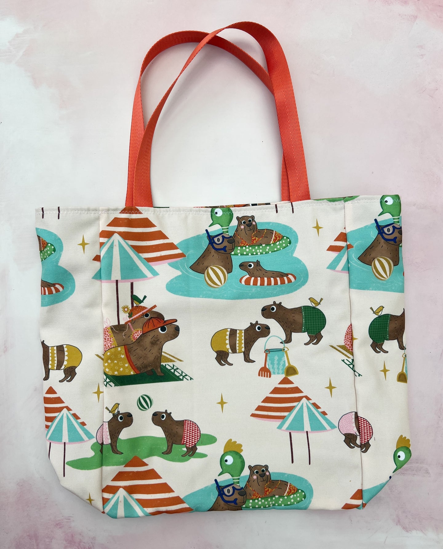 capybara beach party market bag