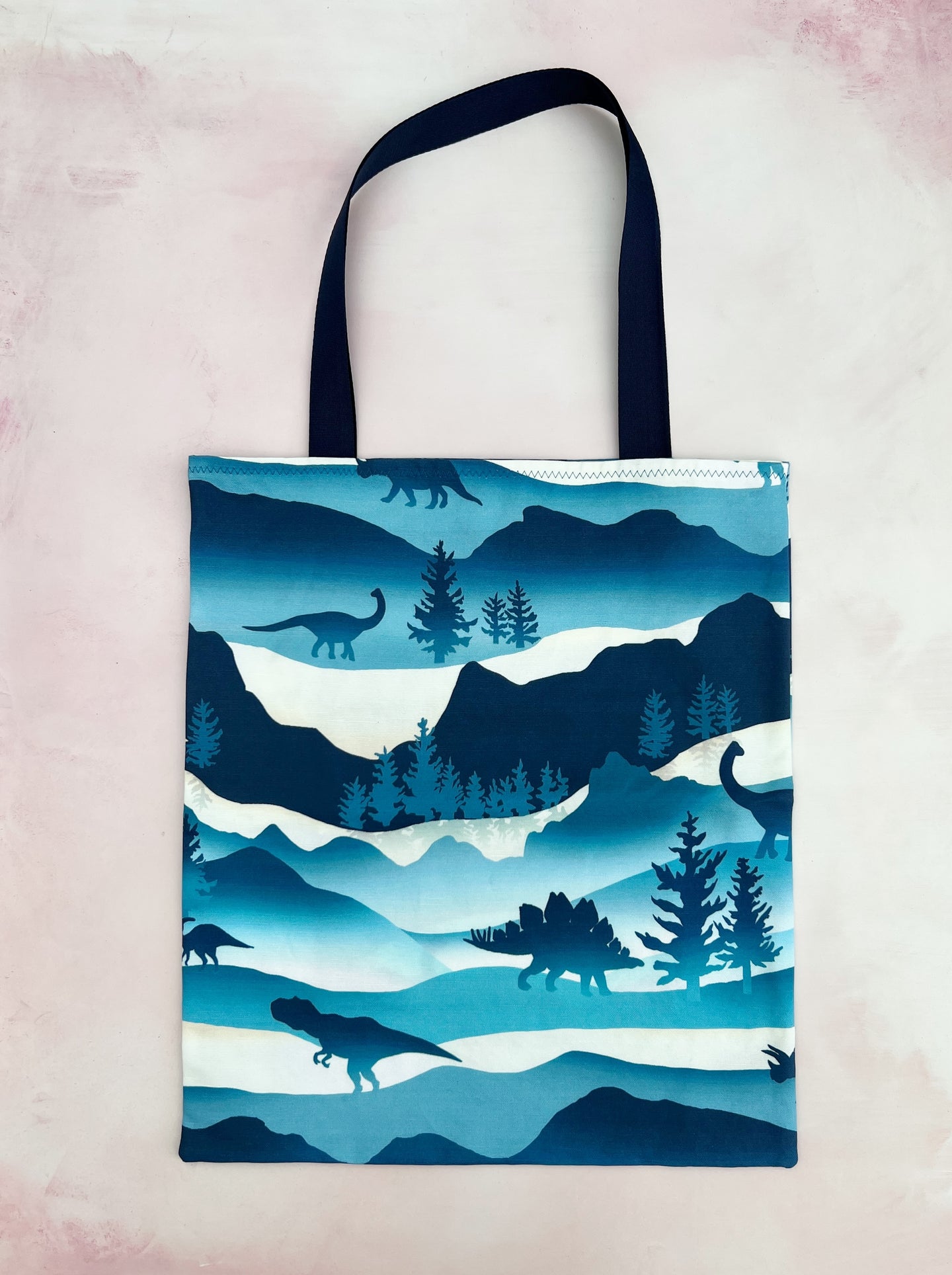 blue dinos tote