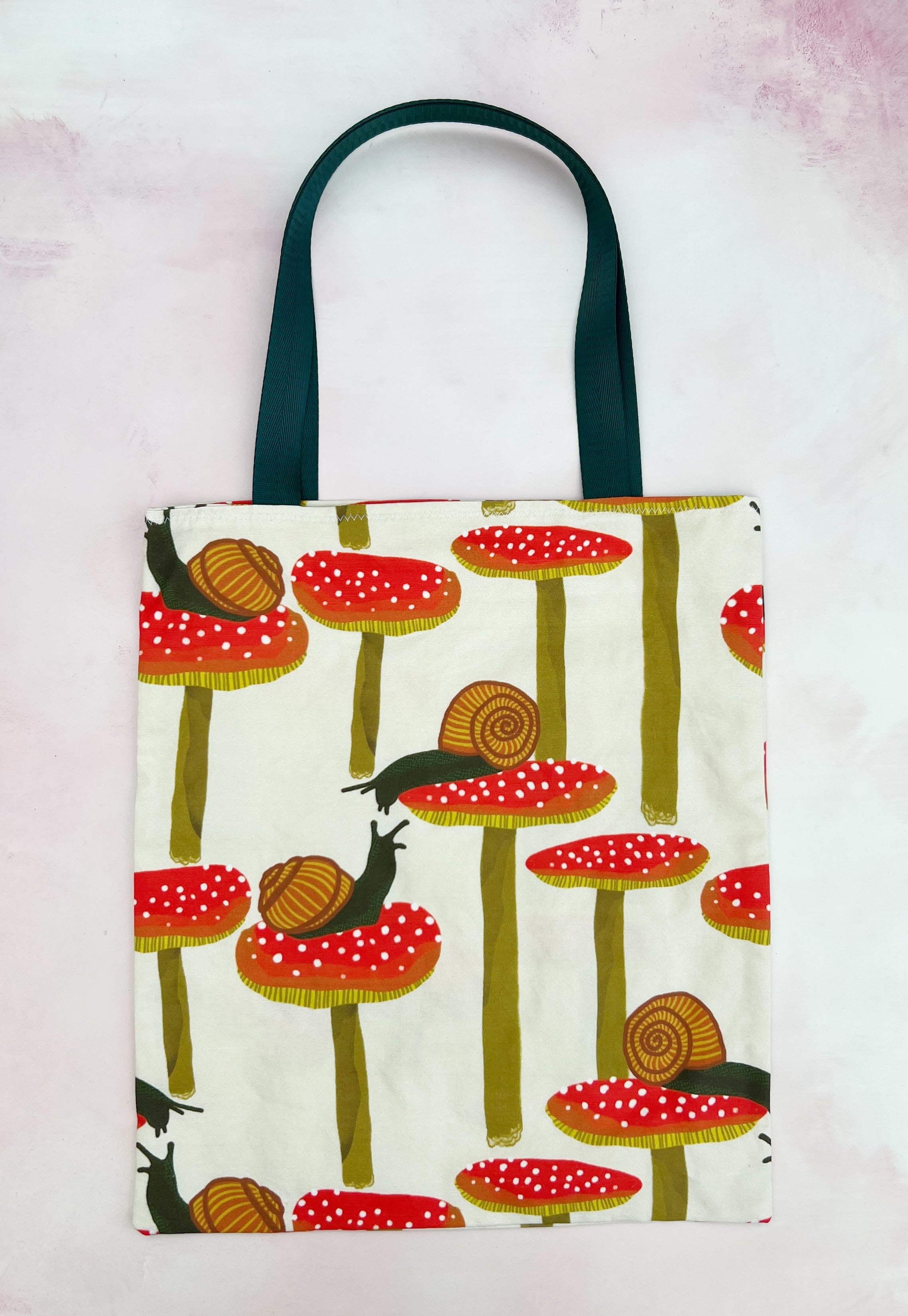 snails and mushies tote
