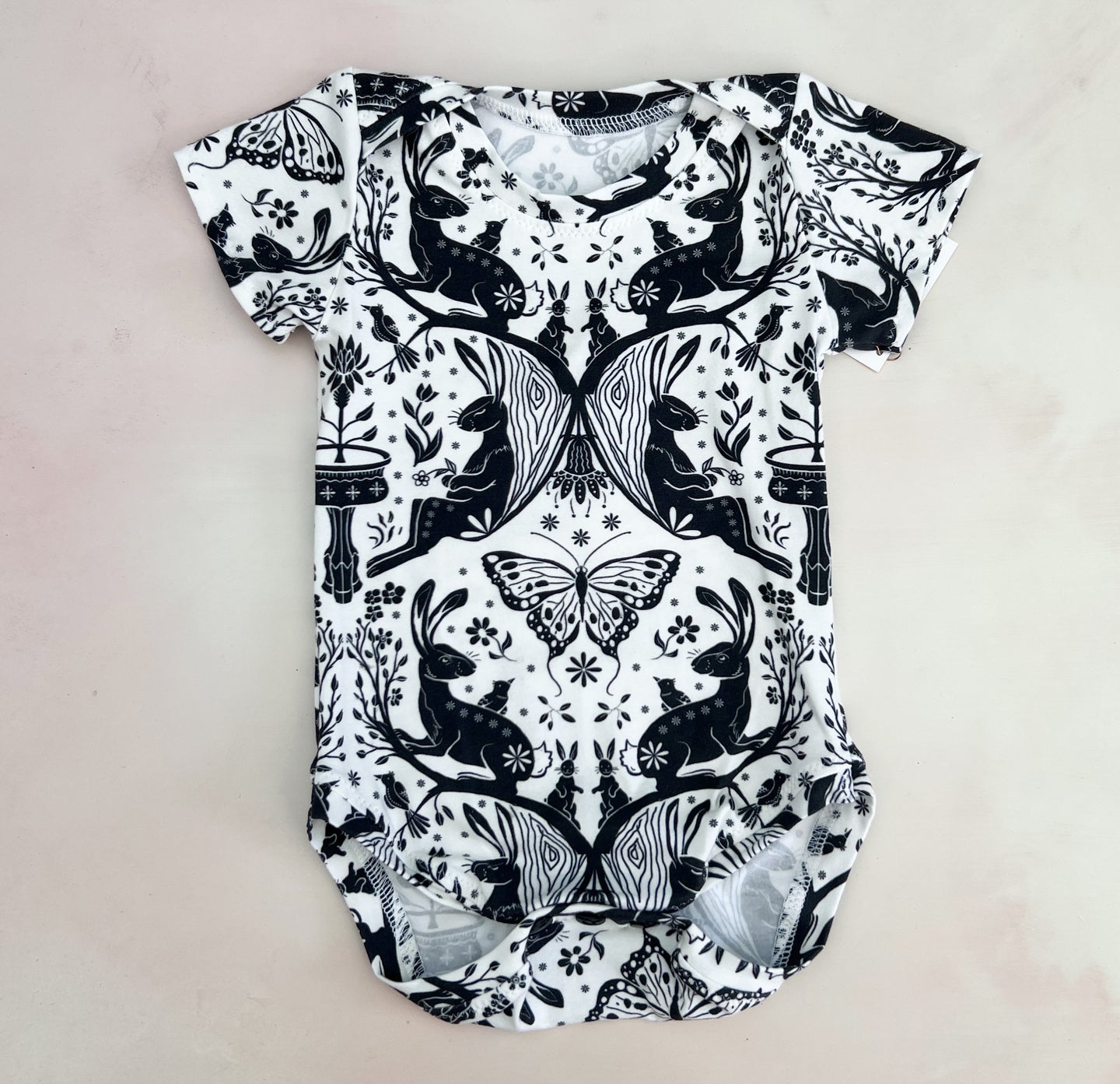 bunny damask onesie