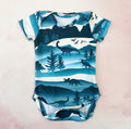 blue dinos onesie