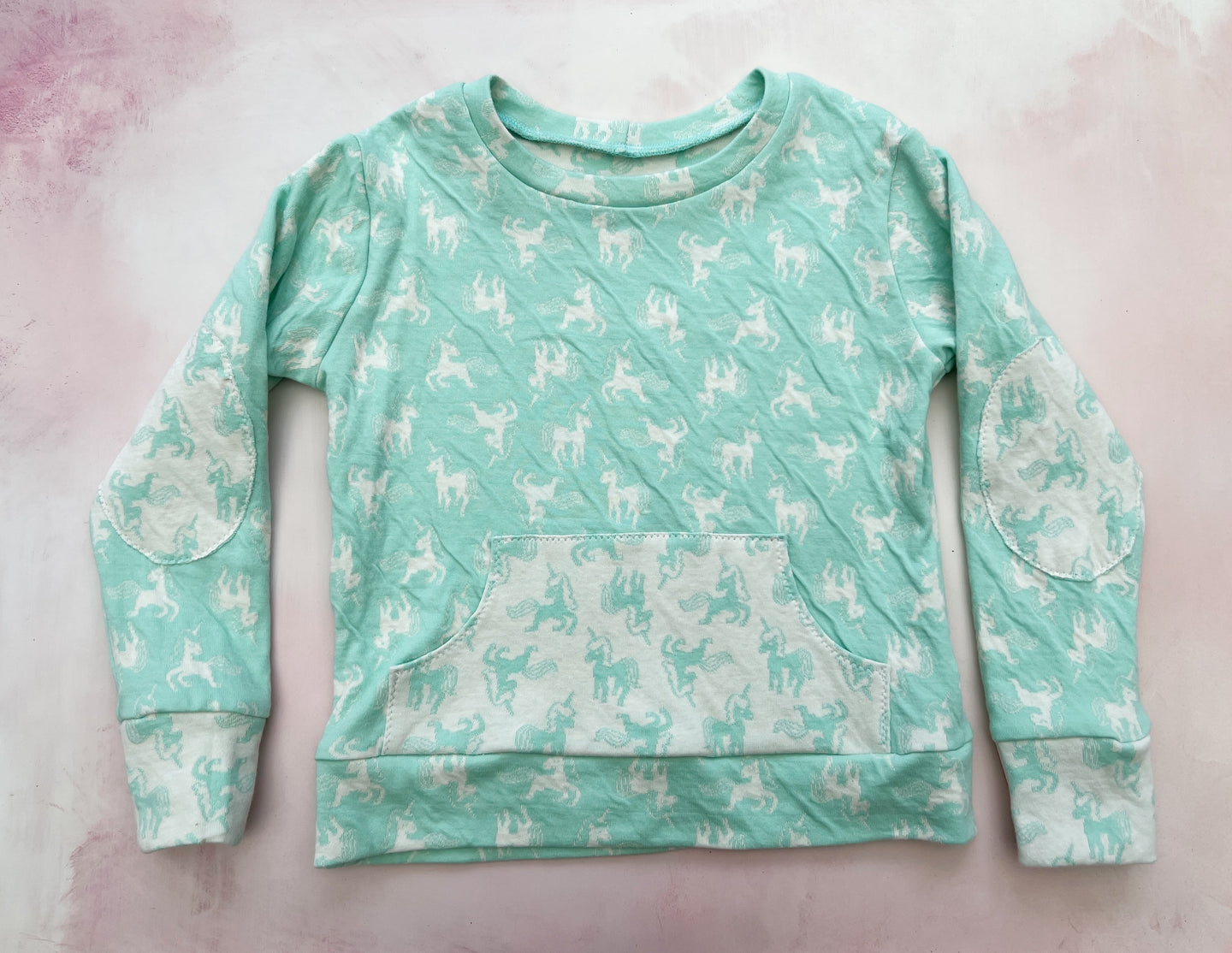 turquoise unicorn sweater