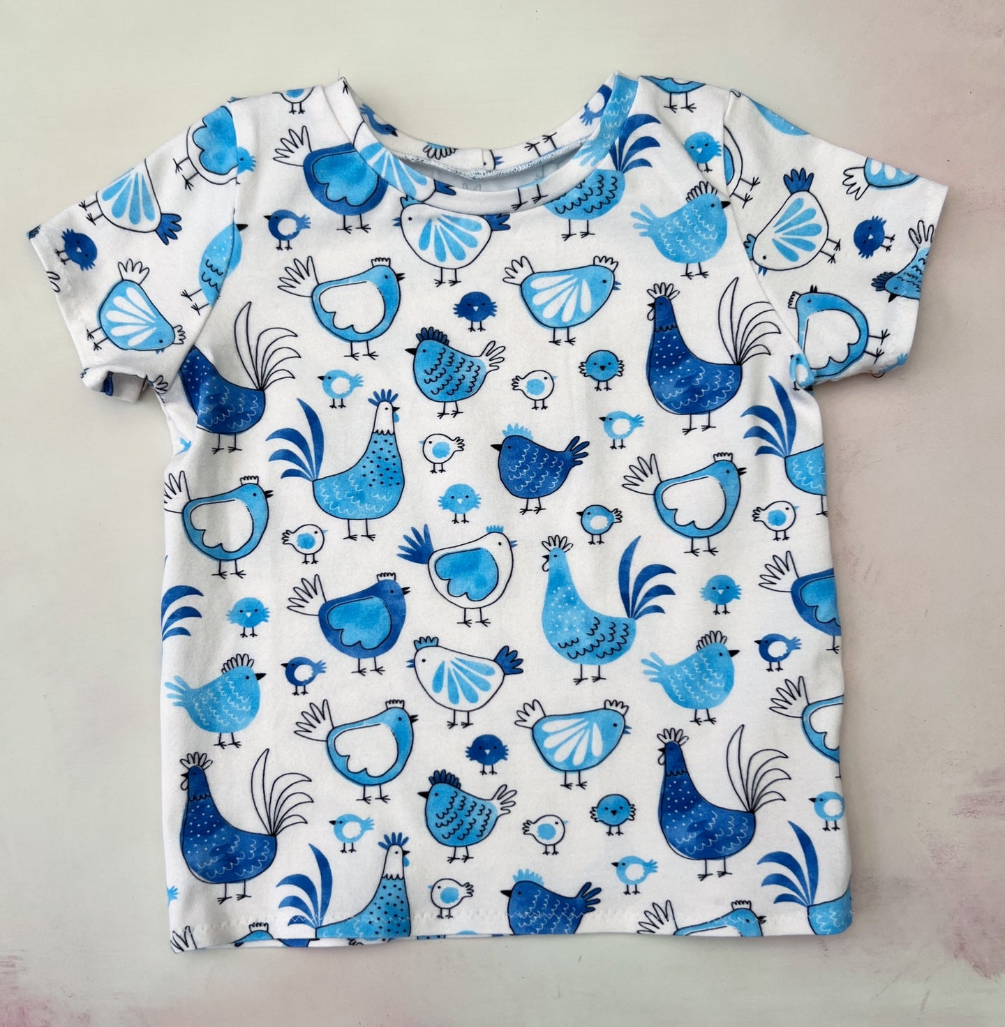 cartoon chickens tee