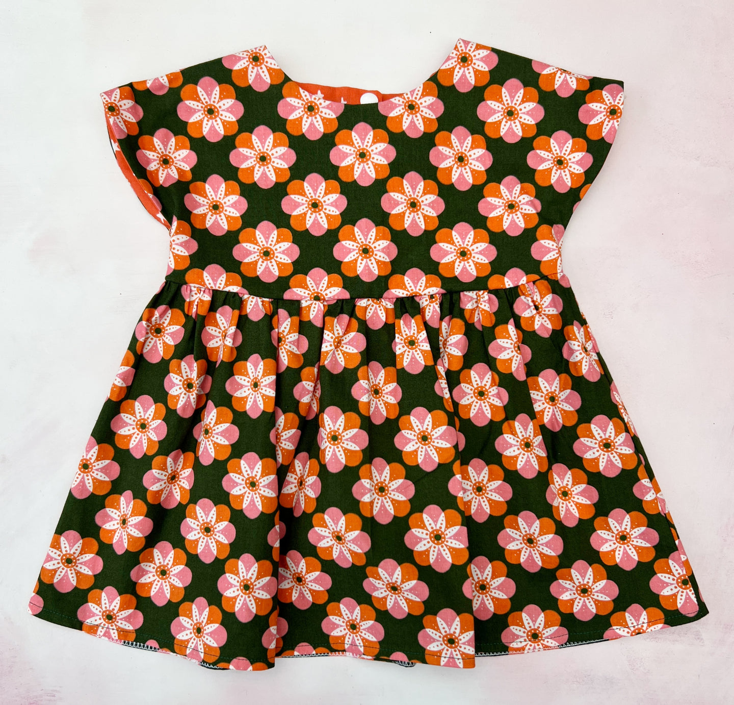 Malina- green and orange floral