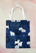 sashiko kitties tote