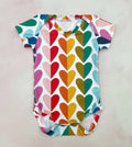 split hearts onesie
