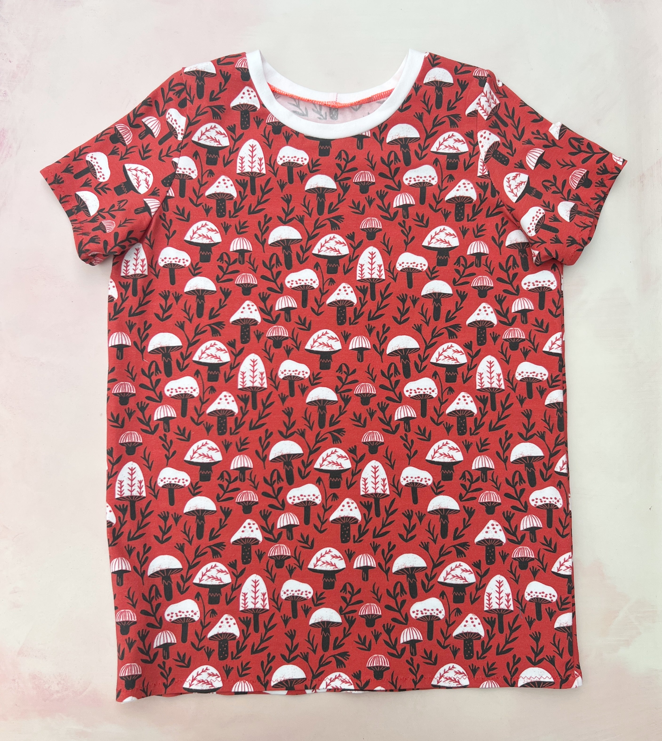 red mushrooms tee