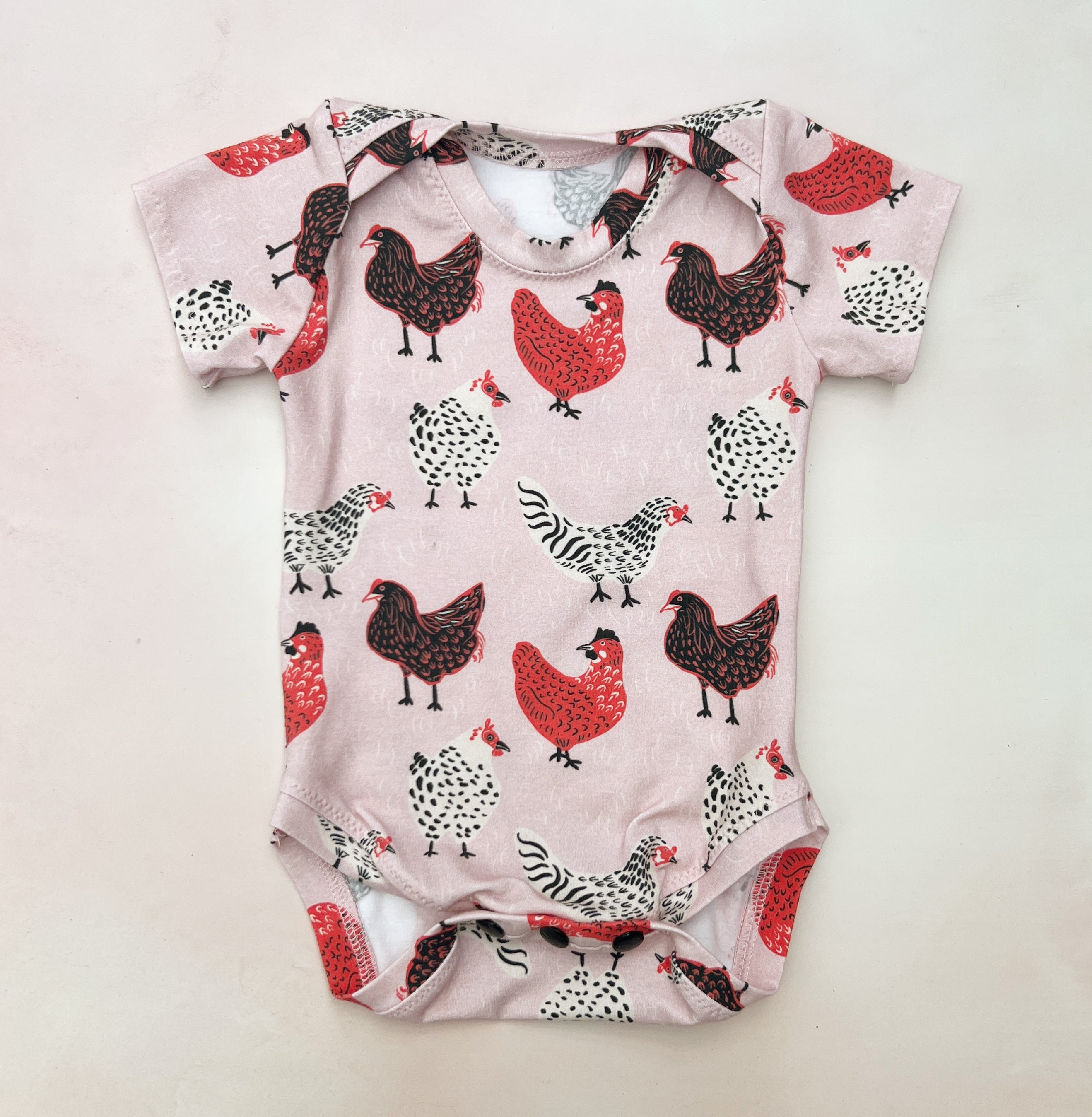 pink chickens onesie