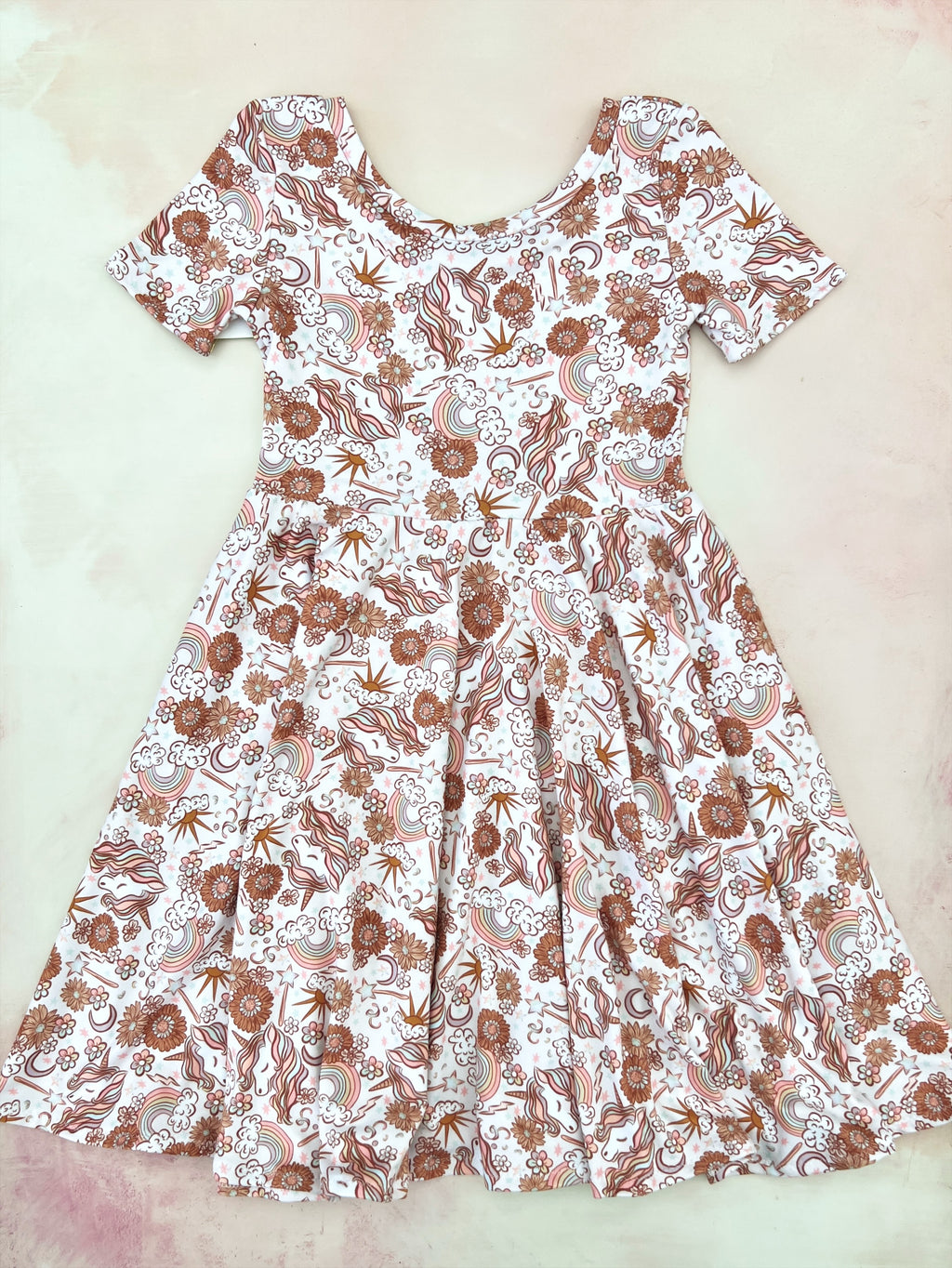 unicorns, rainbows, daisies dress