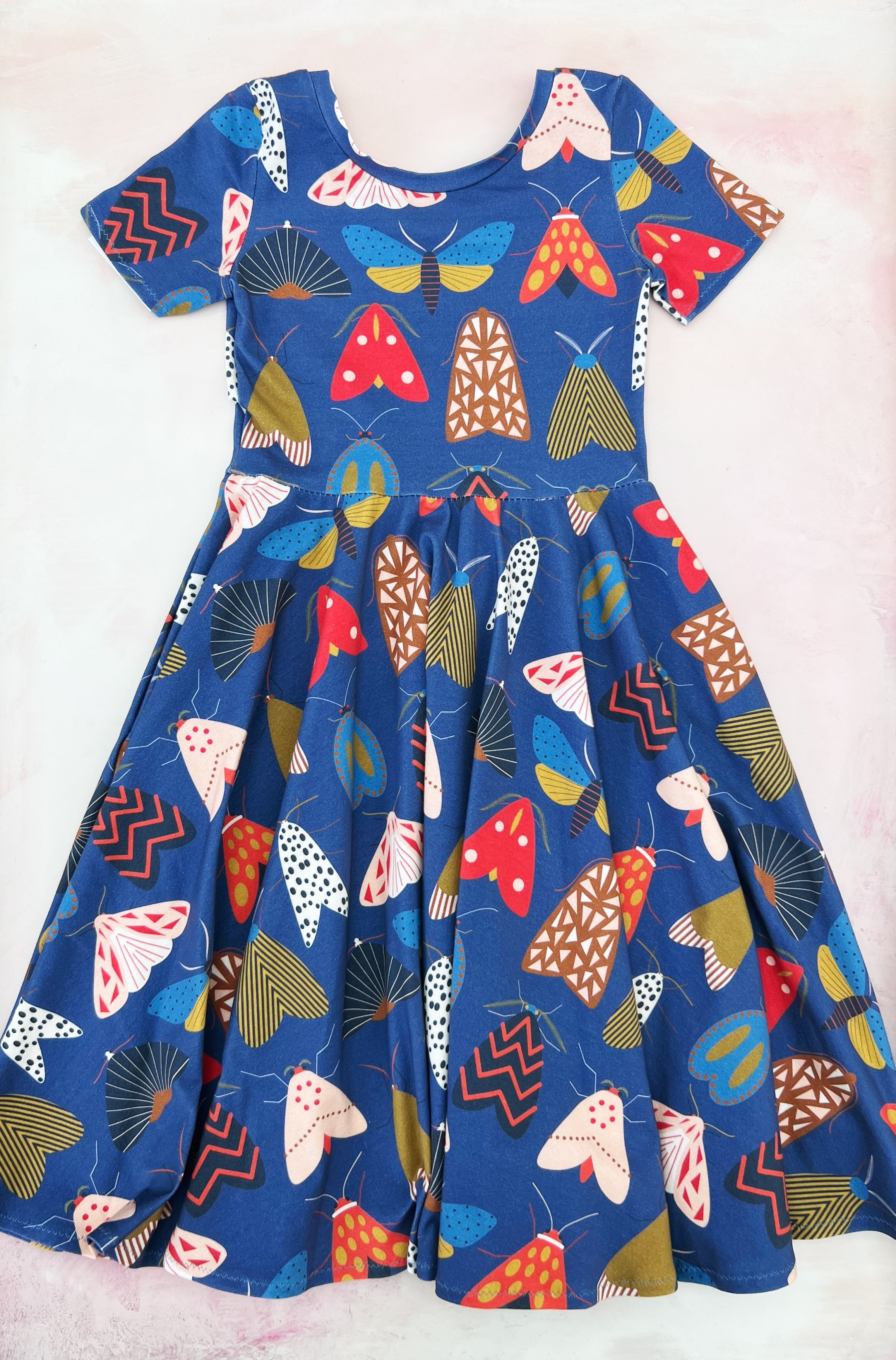blue moths dress