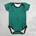 teal geo onesie