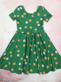 Greta- green vintage floral- custom