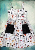 Ruby dress- funny mushrooms- custom