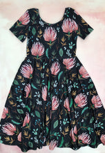 Load image into Gallery viewer, Greta twirl dress- protea- custom

