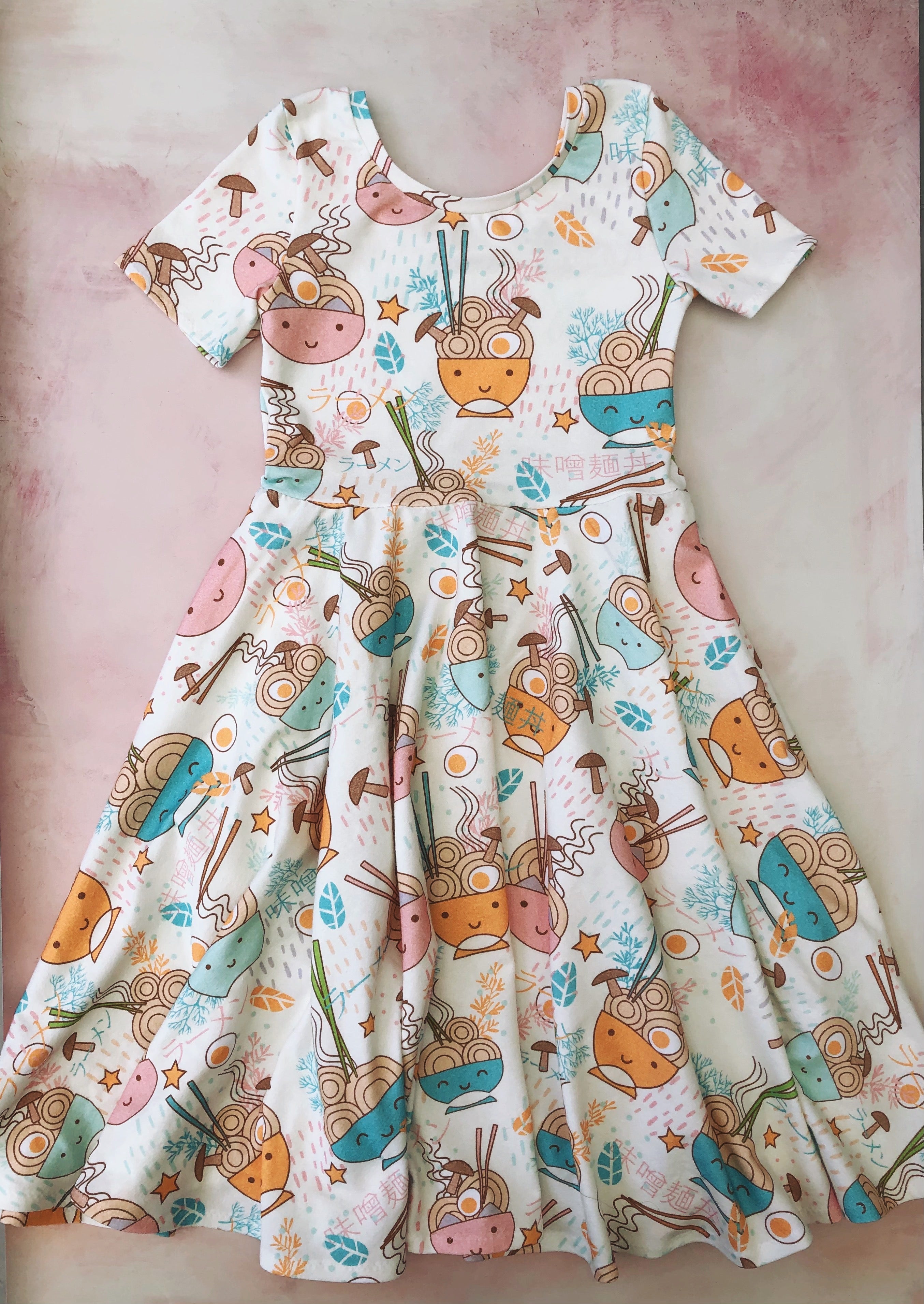 Greta dress- ramen bowls- custom