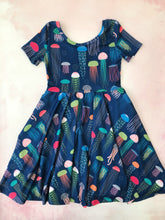 Load image into Gallery viewer, Greta twirl dress- jellyfish- custom
