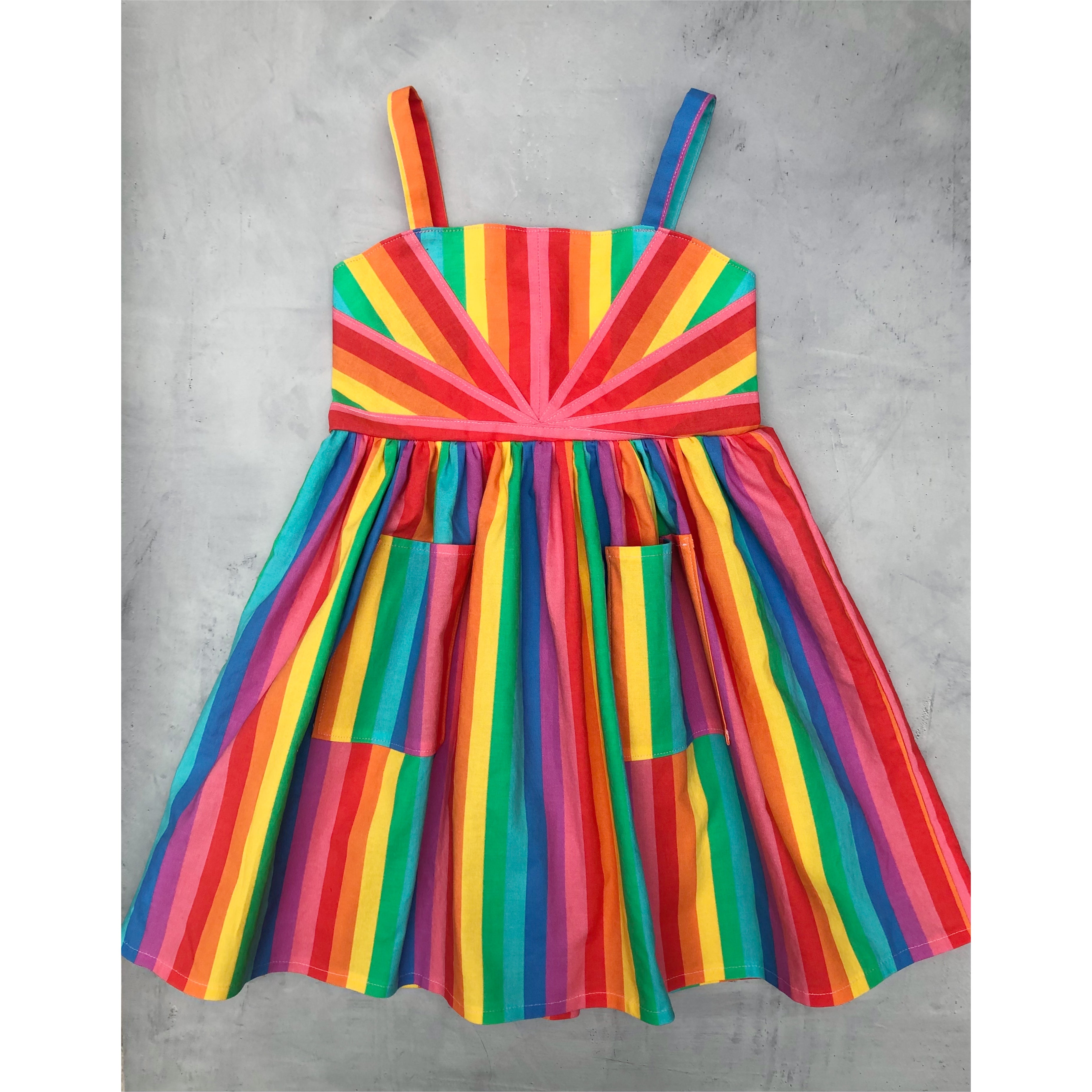 Ruby, pieced rainbow- custom