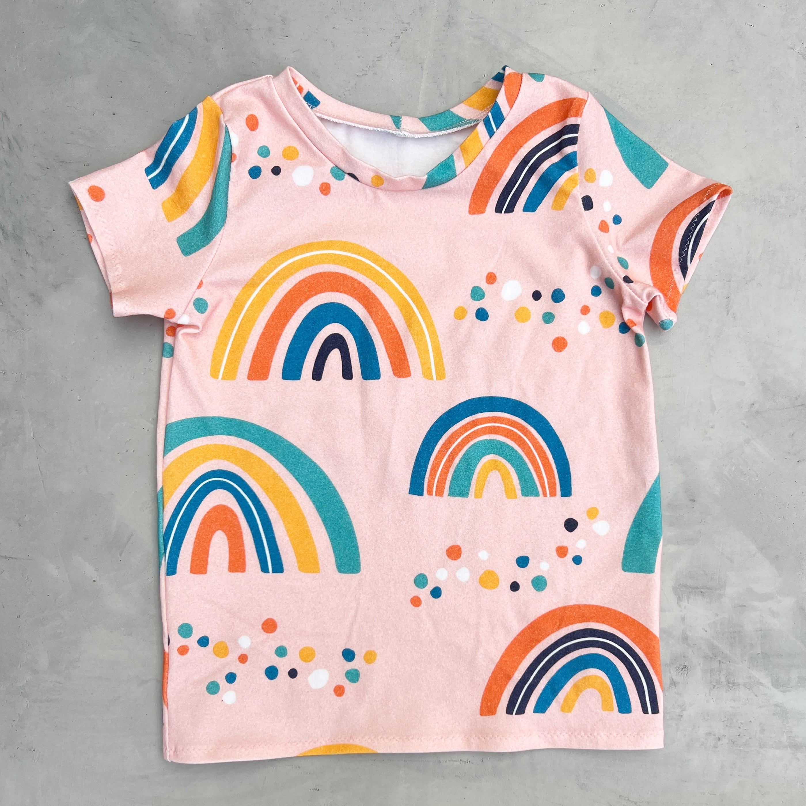 pink rainbows and confetti
