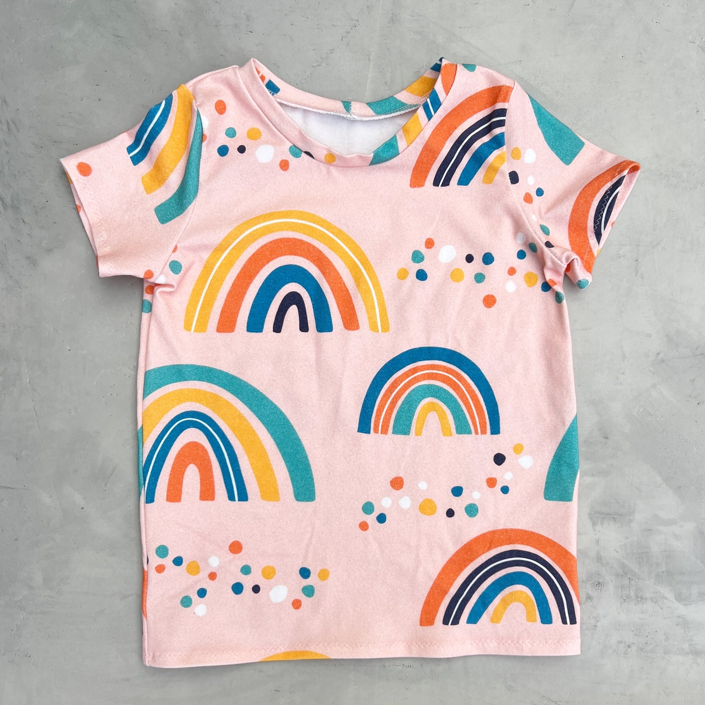 pink rainbows and confetti