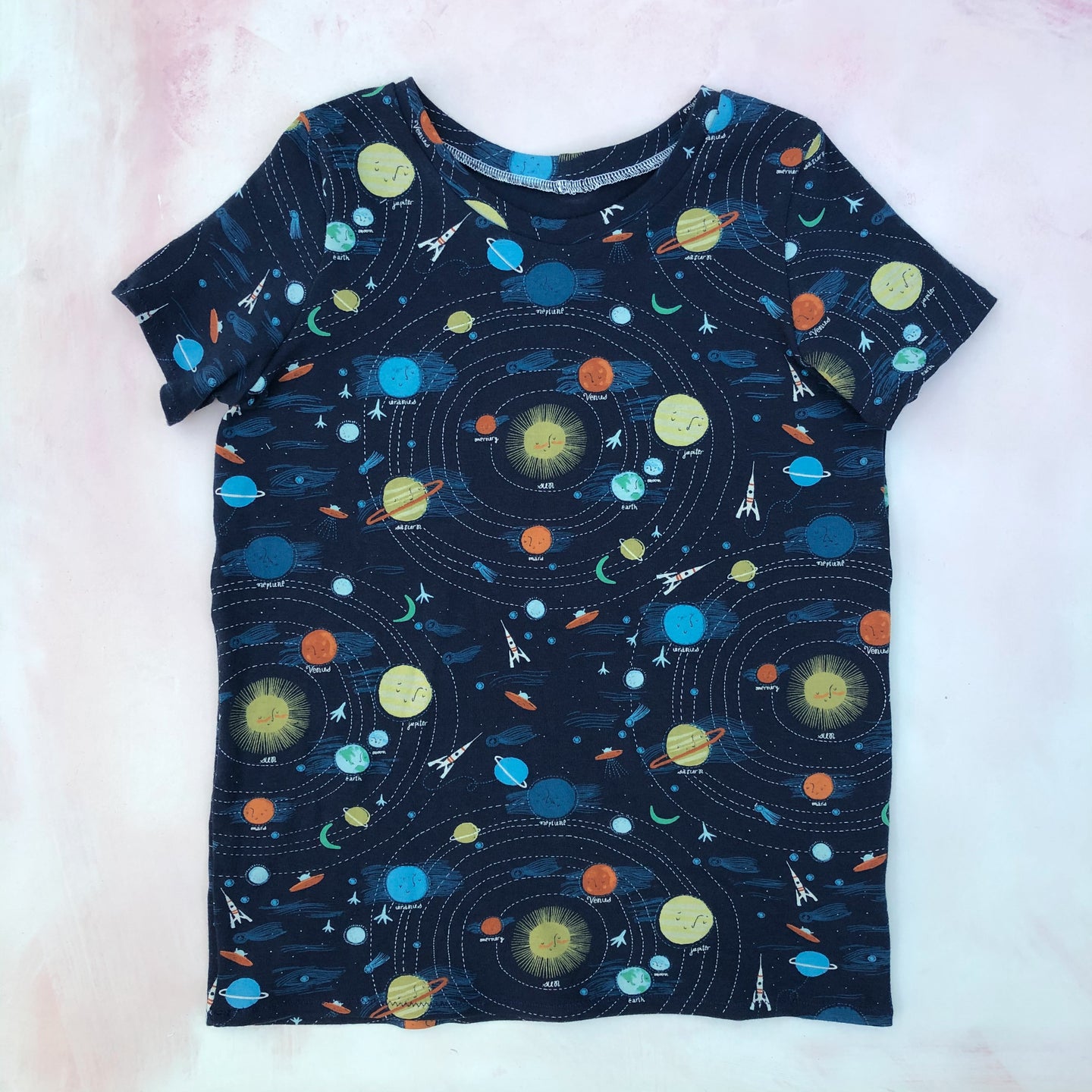 navy planets tee